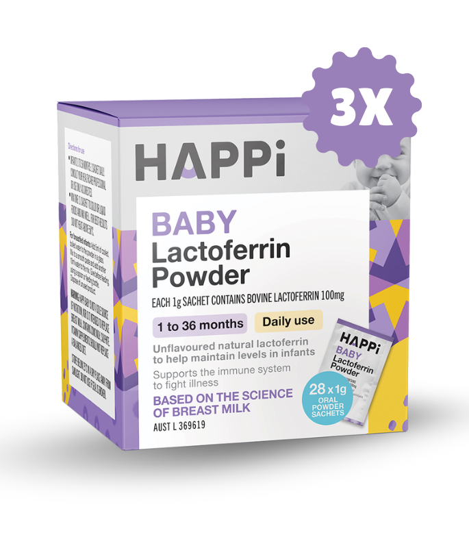 3 x HAPPI Baby Lactoferrin Powder