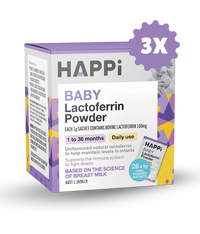 3 x HAPPI Baby Lactoferrin Powder